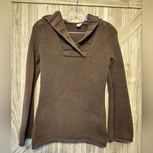 Gap Brown Knit Hooded Sweater